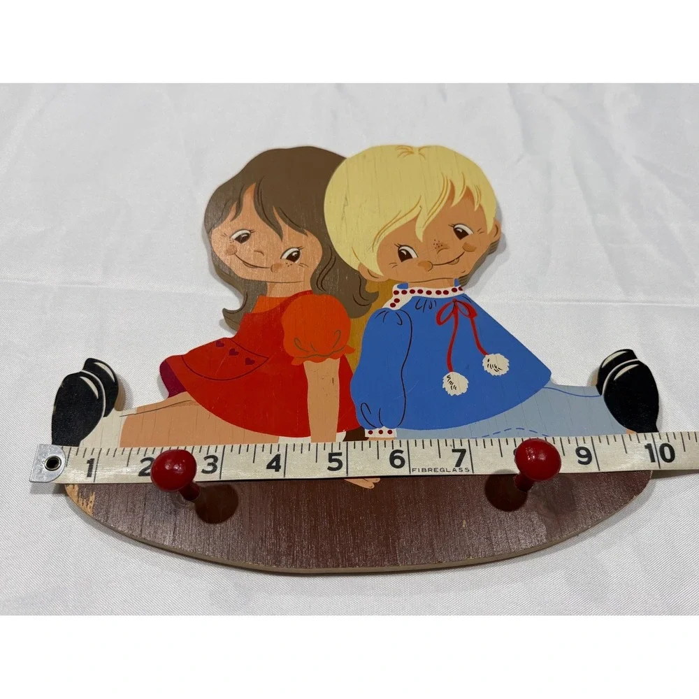 Vtg 70s Mertens Kunst Wooden Plaque Susi Hans Germany Cottagecore Grannycore